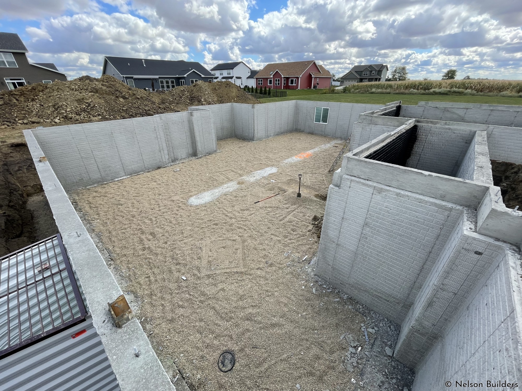 Starting the plumbing underground pipes