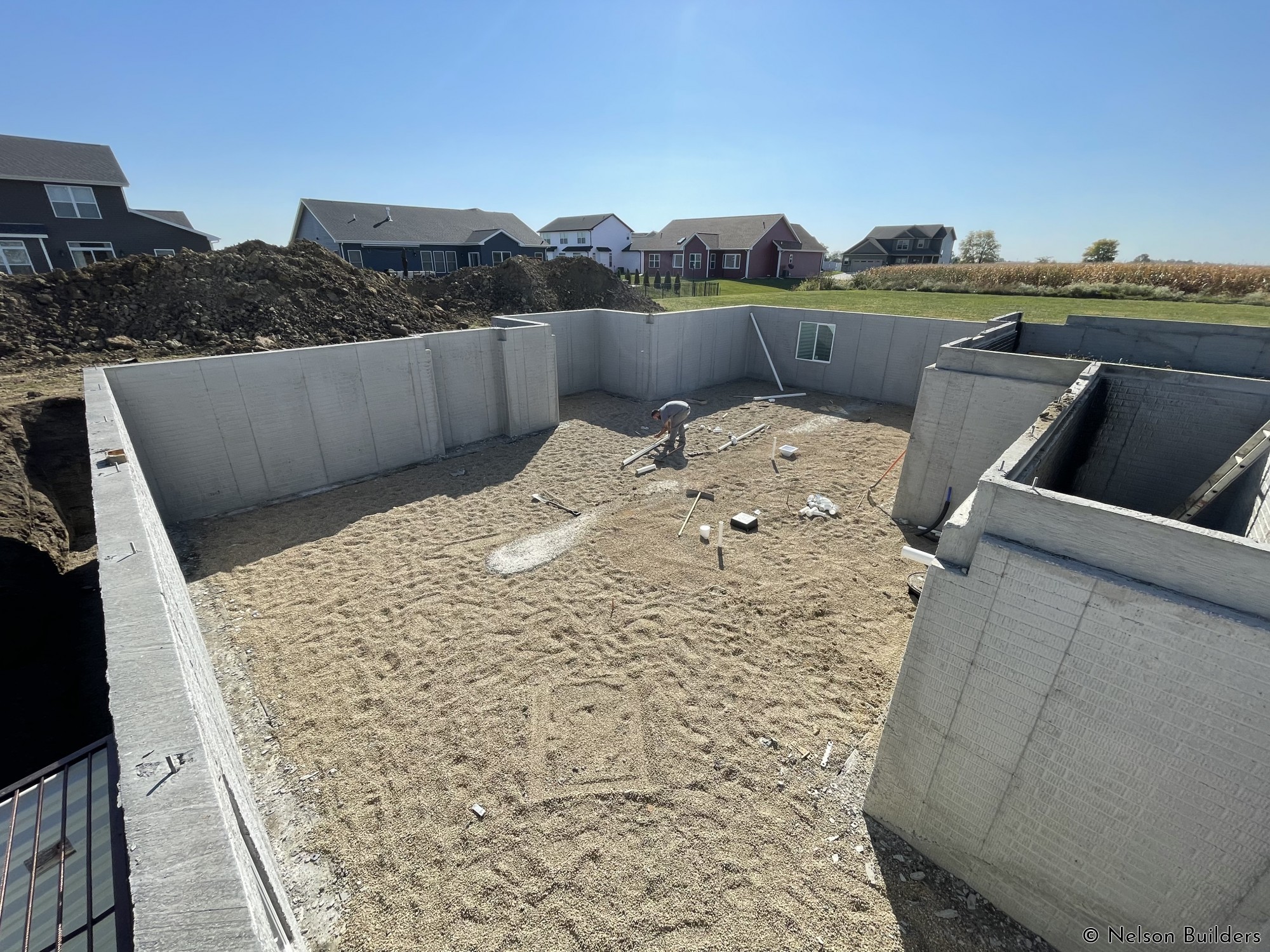 Plumbing underground is finished, ready for concrete.