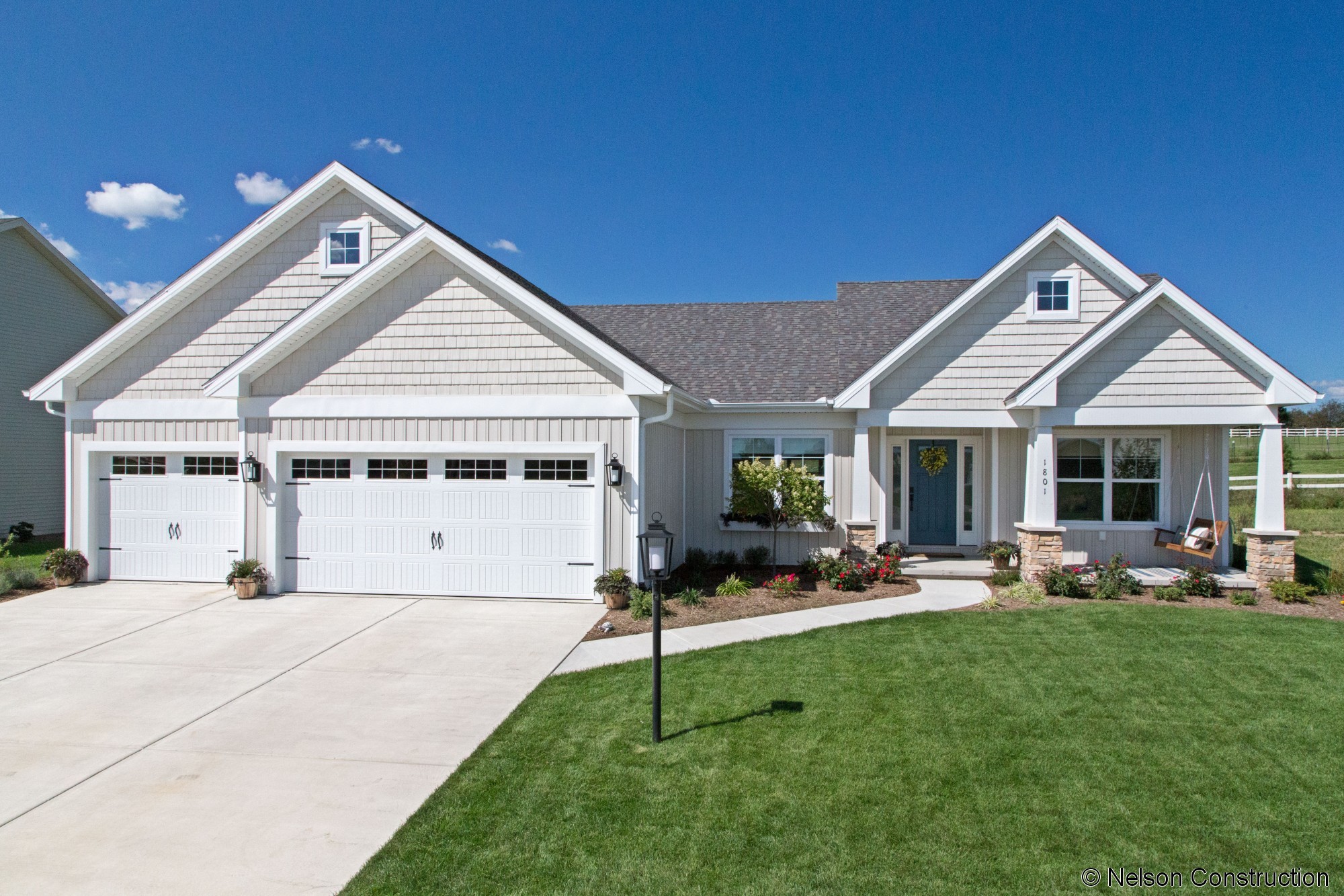 This Sycamore plan features light colors and textures for a beautiful cottage look.